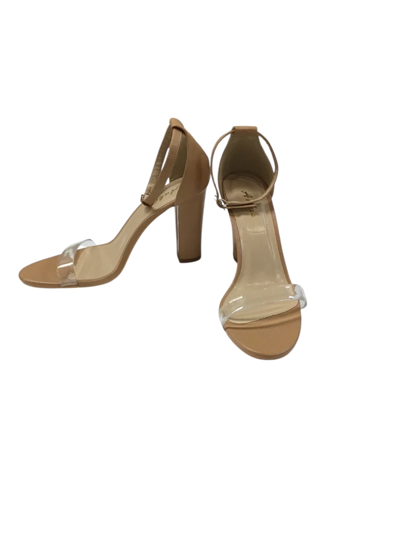 Shoes Heels Block By Clothes Mentor In Tan, Size: 9.5