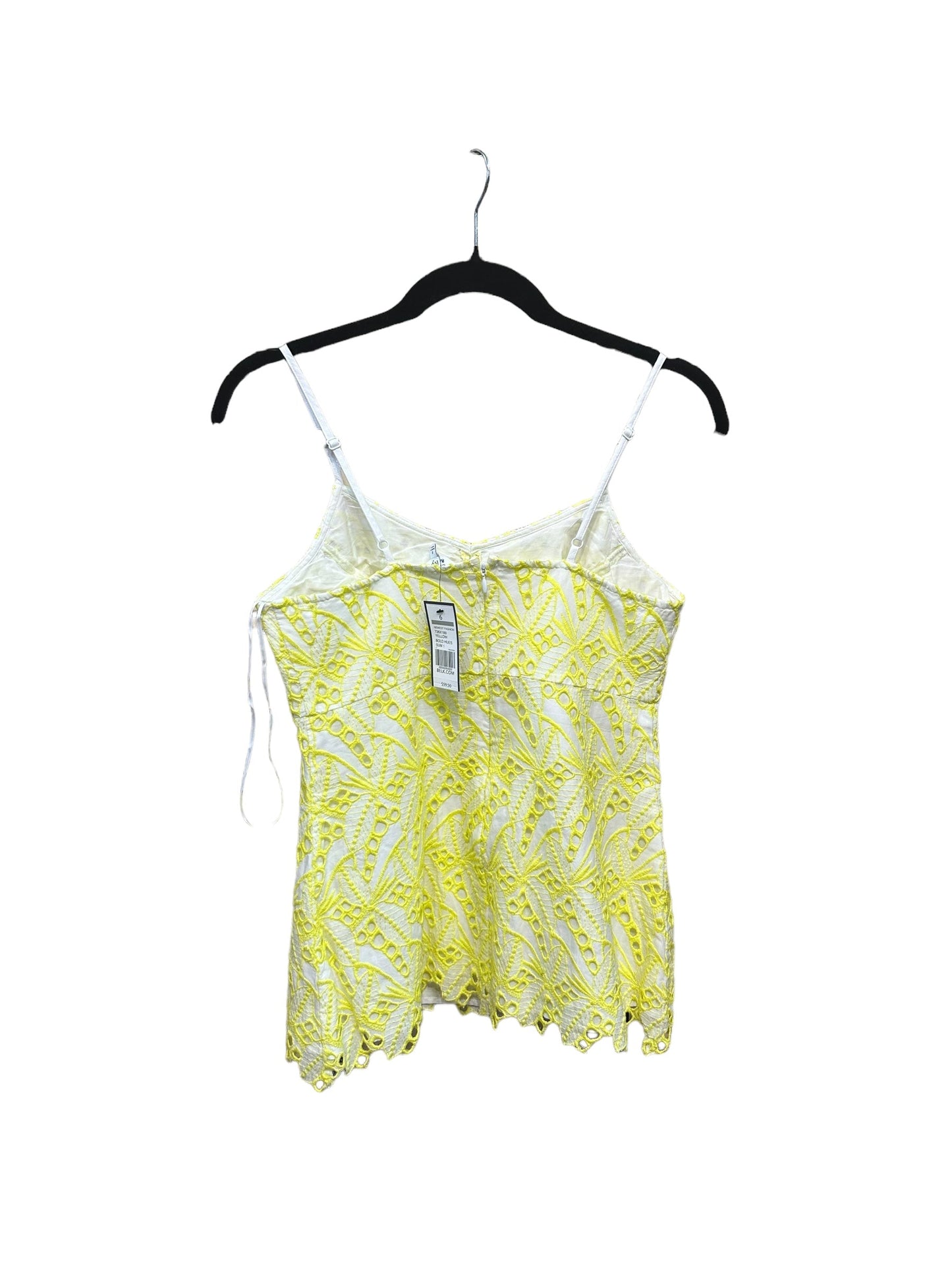 Yellow Top Sleeveless Crown And Ivy, Size S