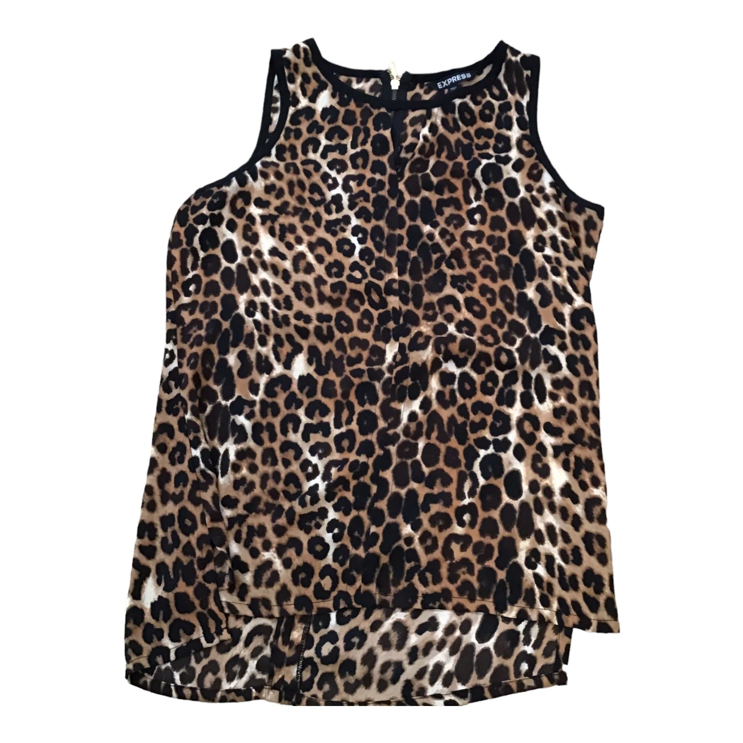 Animal Print Top Sleeveless Express, Size Xs