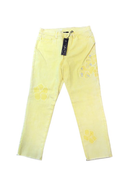 Yellow Jeans Straight Diane Gilman, Size 12