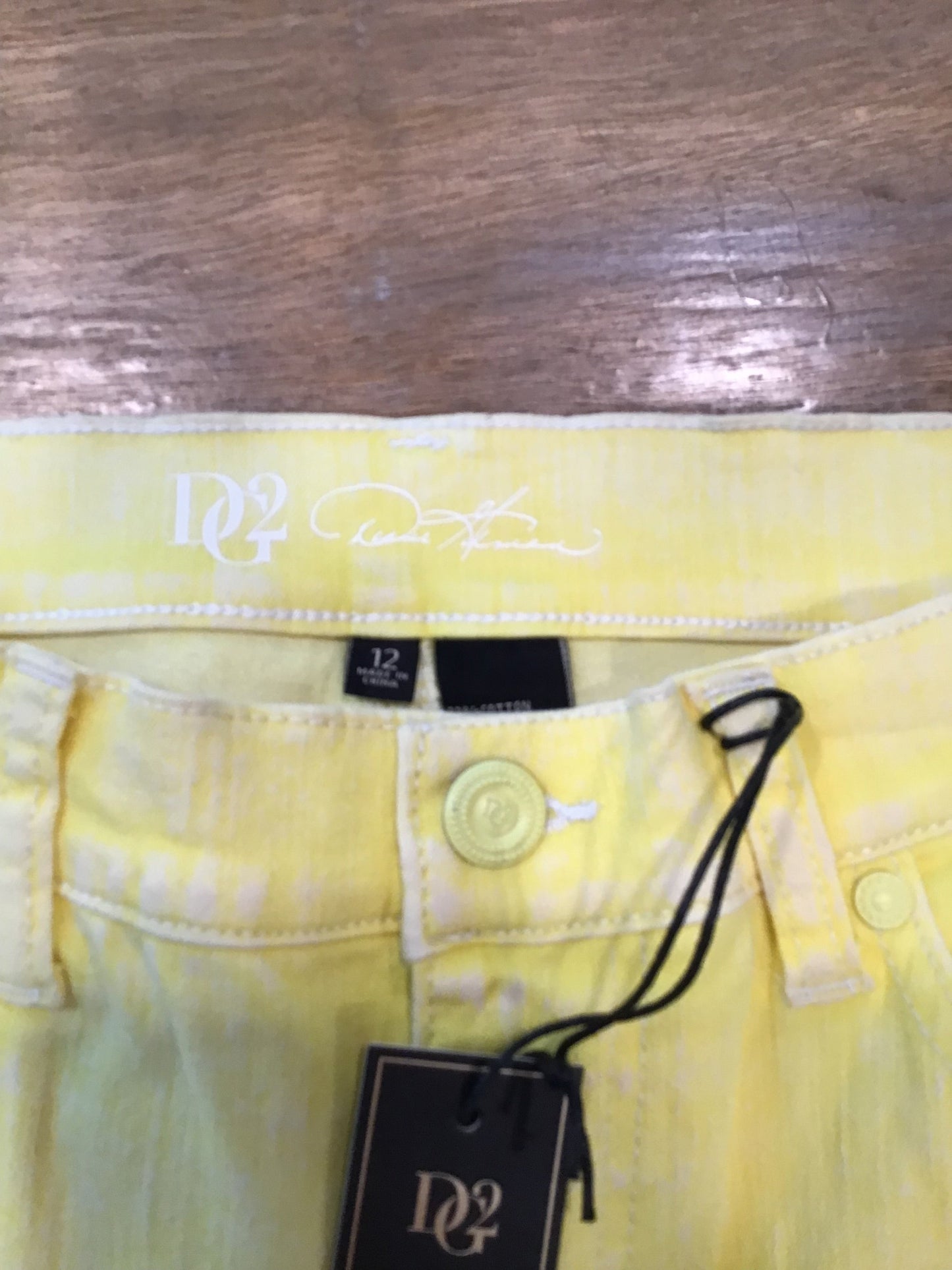 Yellow Jeans Straight Diane Gilman, Size 12