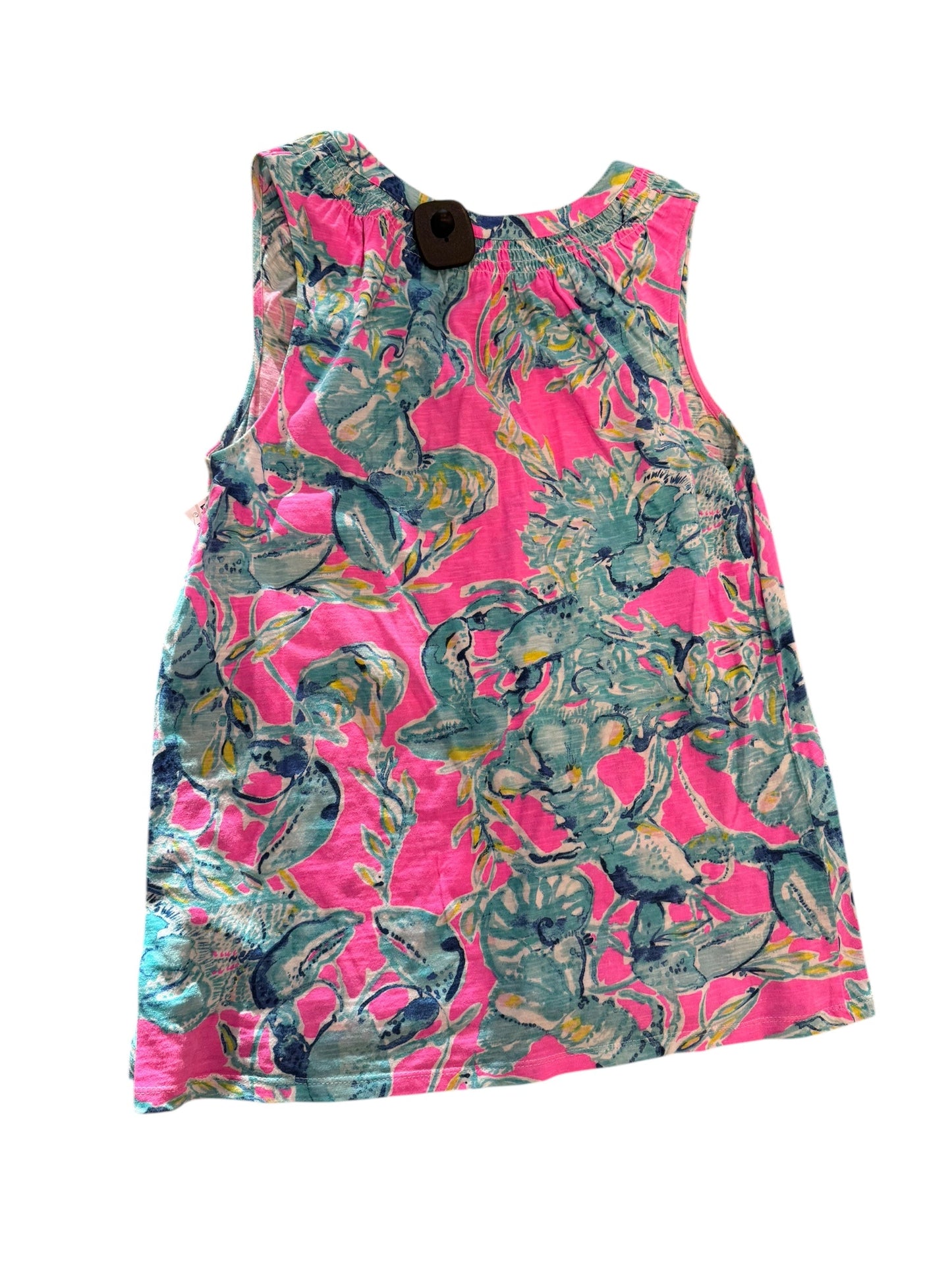 Top Sleeveless By Lilly Pulitzer In Blue & Pink, Size: M