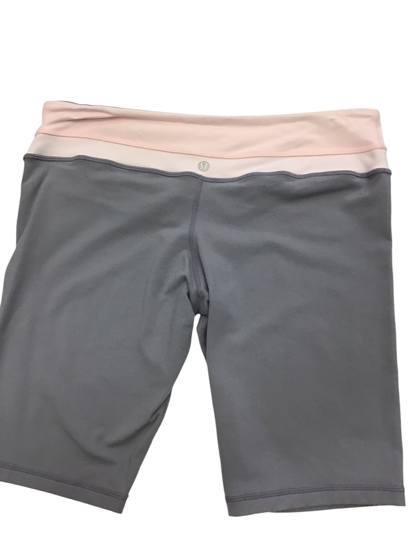 Athletic Shorts By Lululemon In Grey & Pink, Size: 10