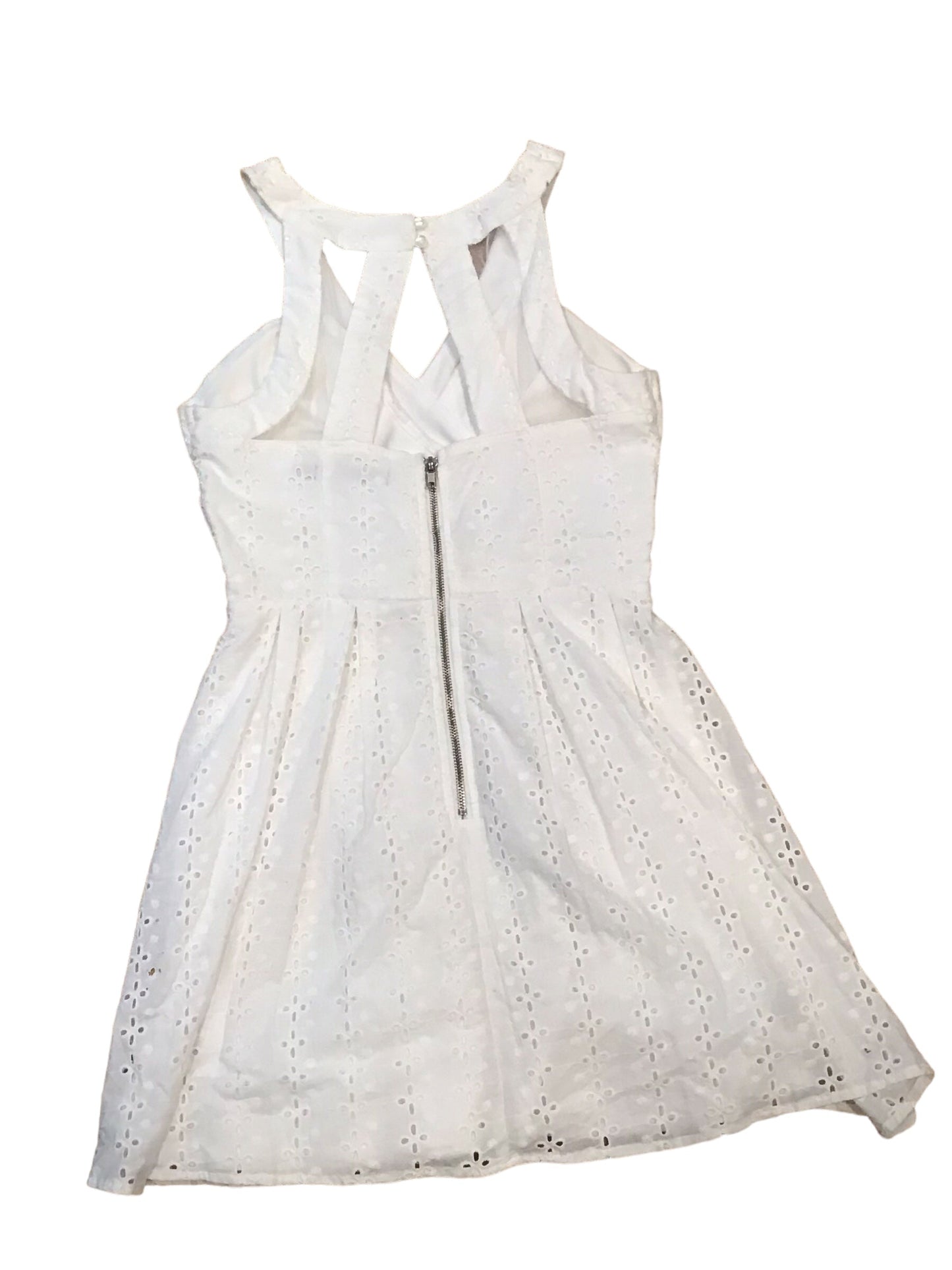 White Dress Casual Short Crystal, Size S