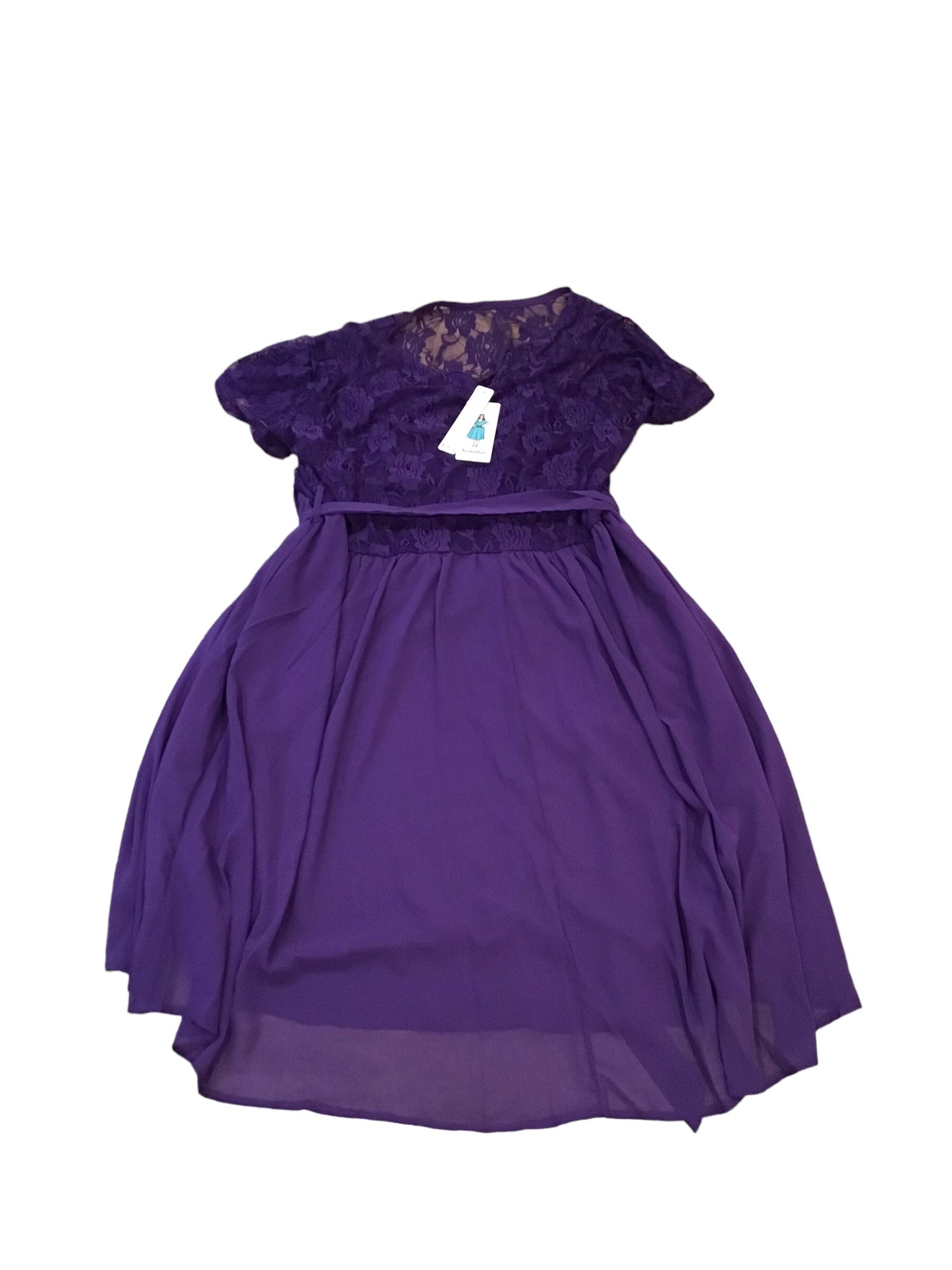 Purple Dress Casual Midi Clothes Mentor, Size 3x