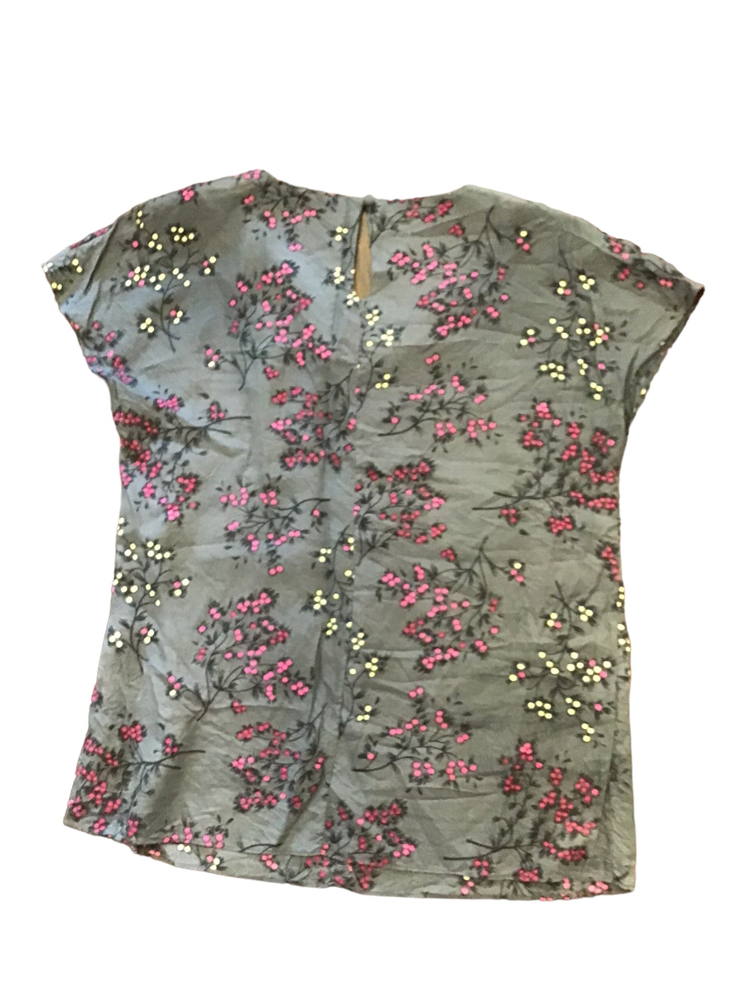 Grey & Pink Top Short Sleeve Boden, Size 10