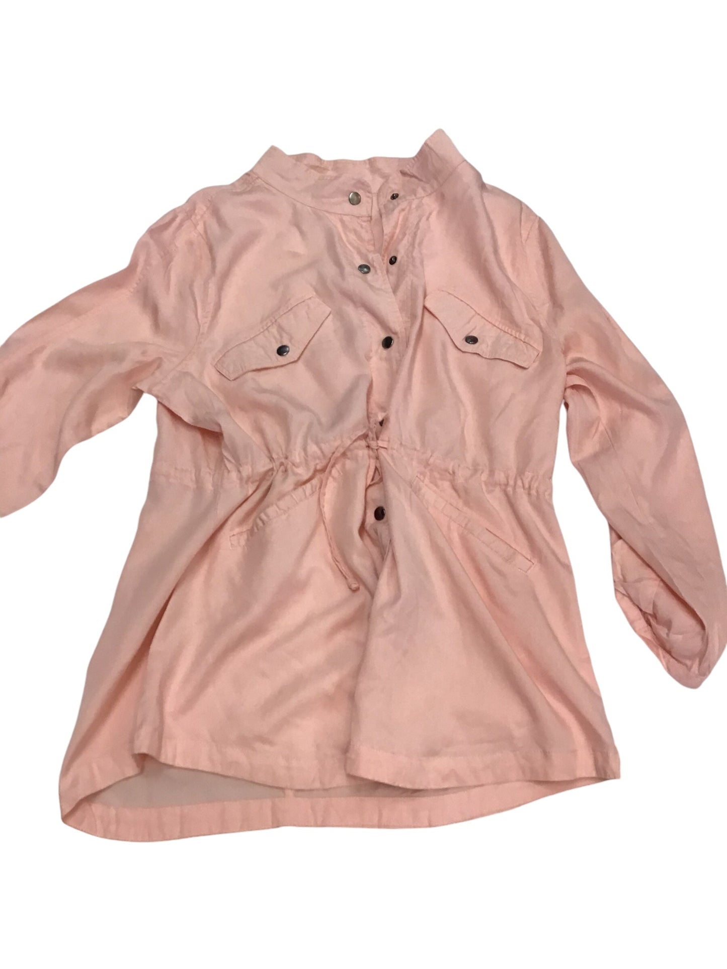 Jacket Shirt By Faded Glory In Peach, Size: Xxl