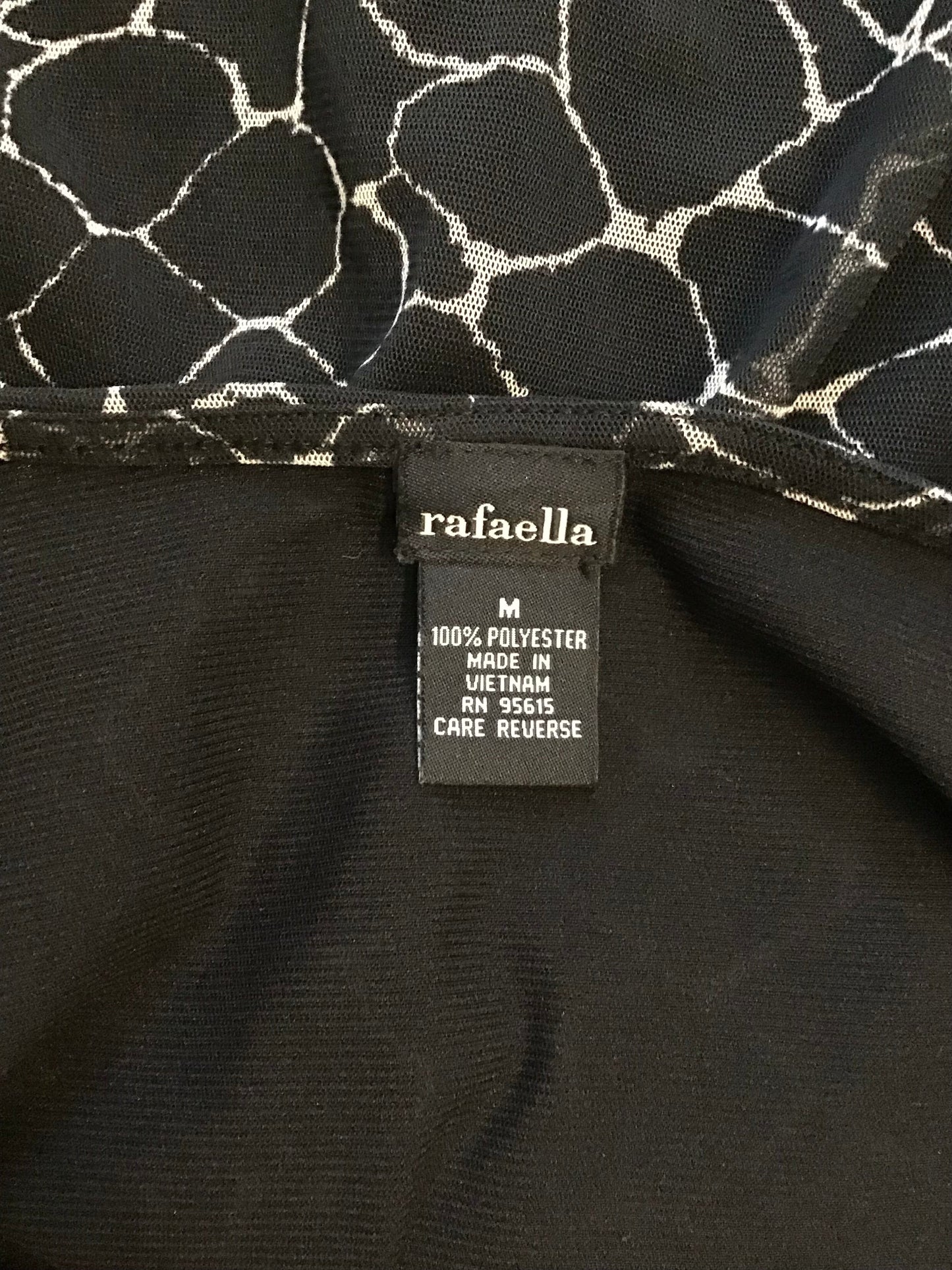 Black & White Top Long Sleeve Rafaella, Size M