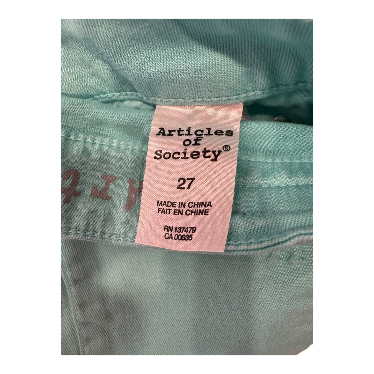 Jeans Skinny By Articles Of Society In Teal, Size: 4