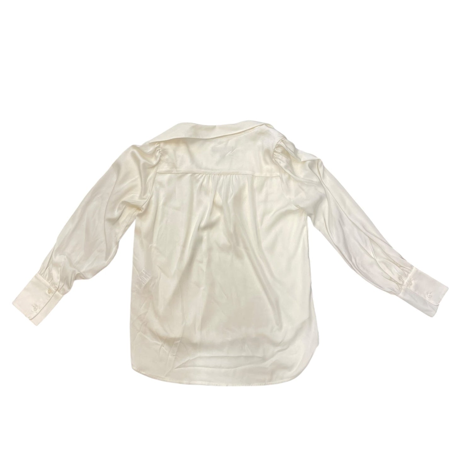 Blouse Long Sleeve By Banana Republic In Cream, Size: S