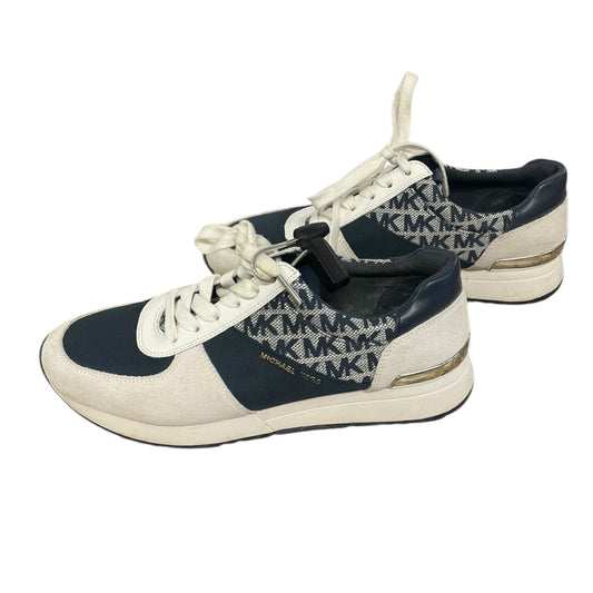 Shoes Sneakers By Michael By Michael Kors In Blue & Cream, Size: 8