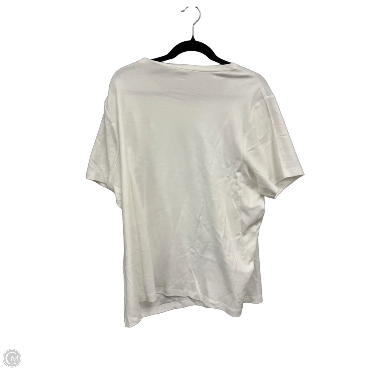 Top Short Sleeve By Kim Rogers In White, Size: 2x