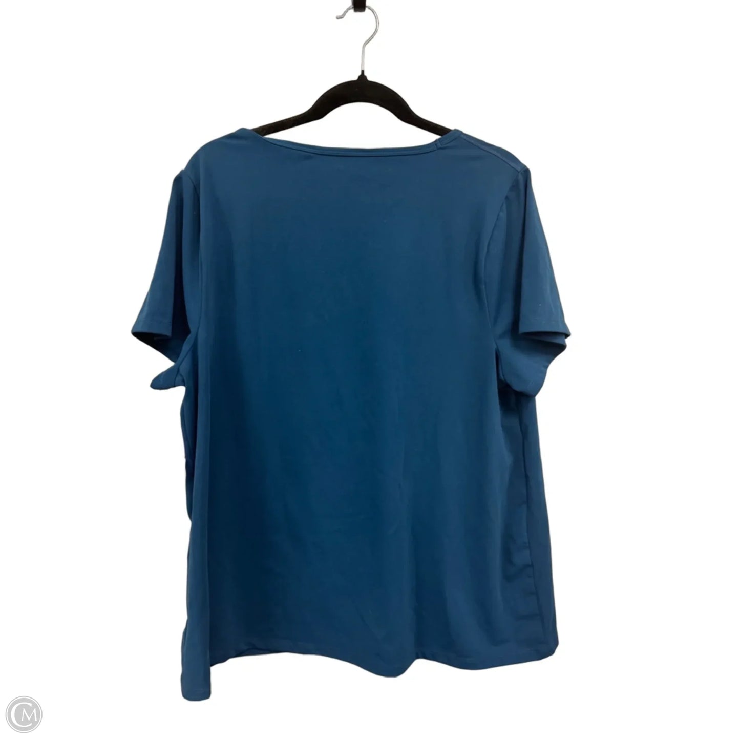 Athletic Top Short Sleeve By Livi Active In Blue, Size: 18