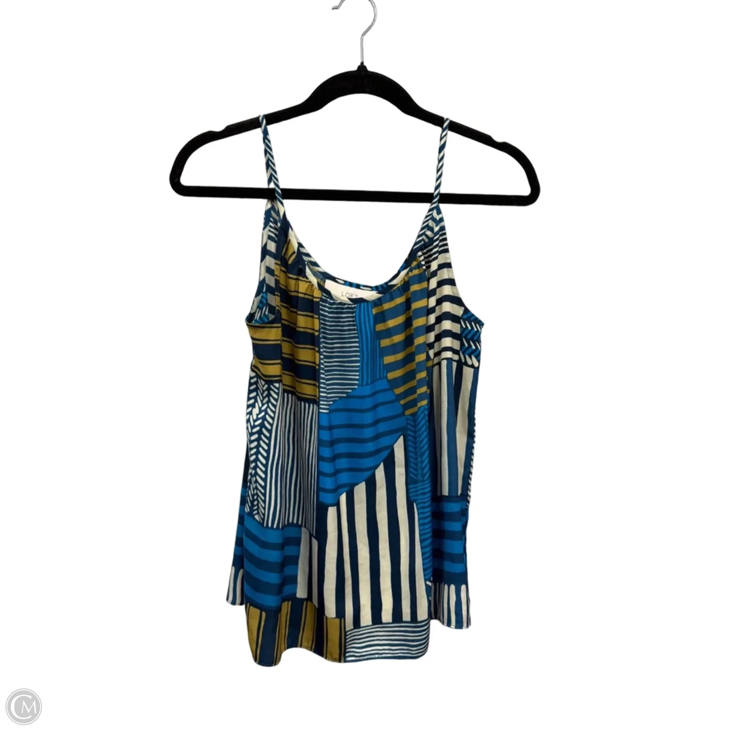 Top Sleeveless By Loft In Blue & Green, Size: Mp