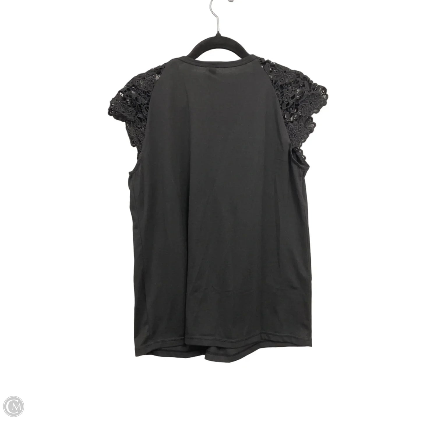 Top Short Sleeve By Automet In Black, Size: L