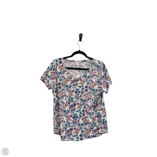 Top Short Sleeve By Sonoma In Floral Print, Size: L