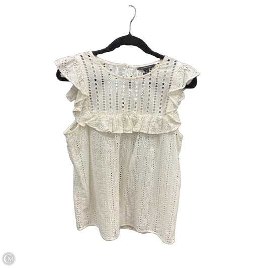 Top Sleeveless By Banana Republic In Cream, Size: M