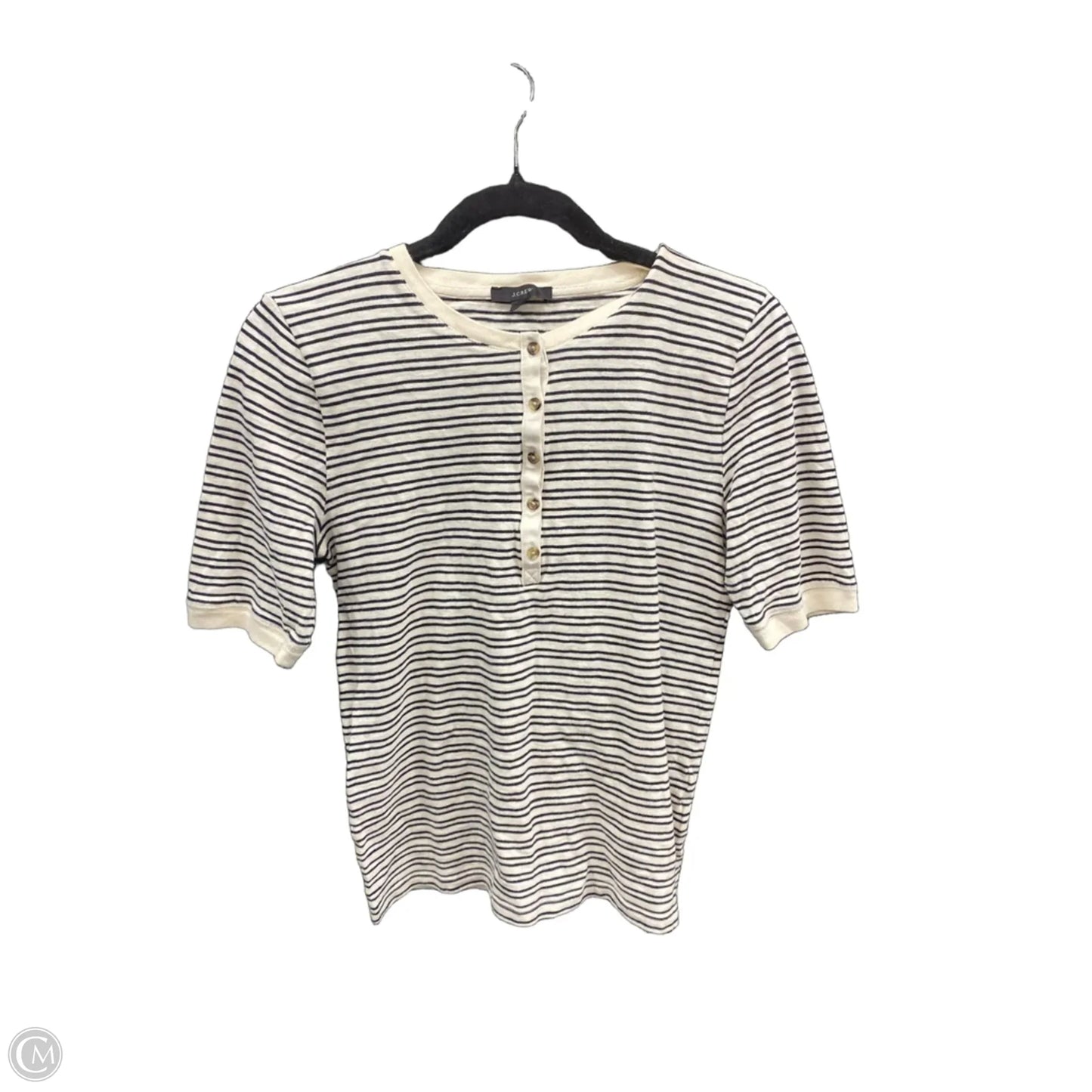 Top Short Sleeve By J. Crew In Striped Pattern, Size: M