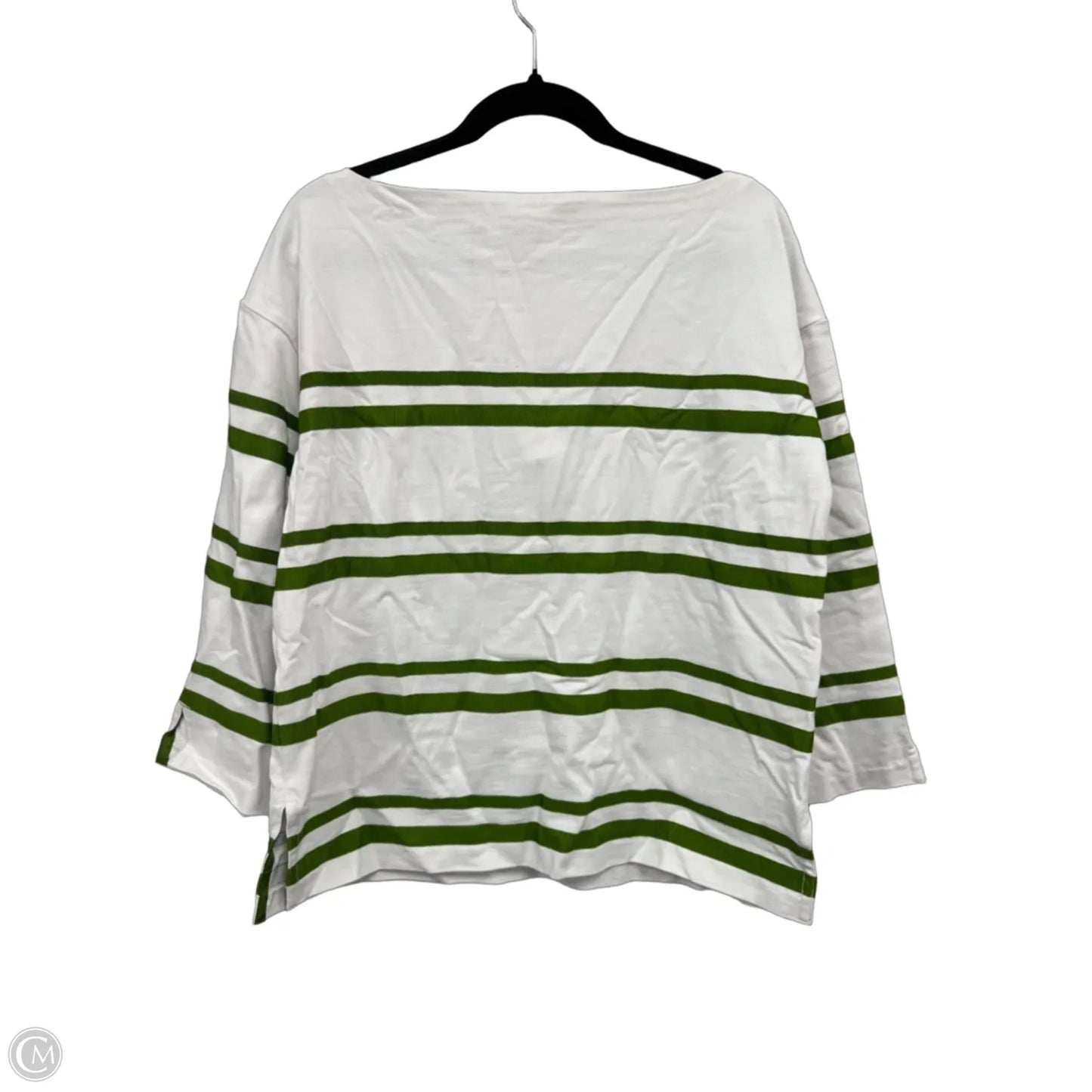 Top 3/4 Sleeve Designer By Tory Burch In Striped Pattern, Size: Xl