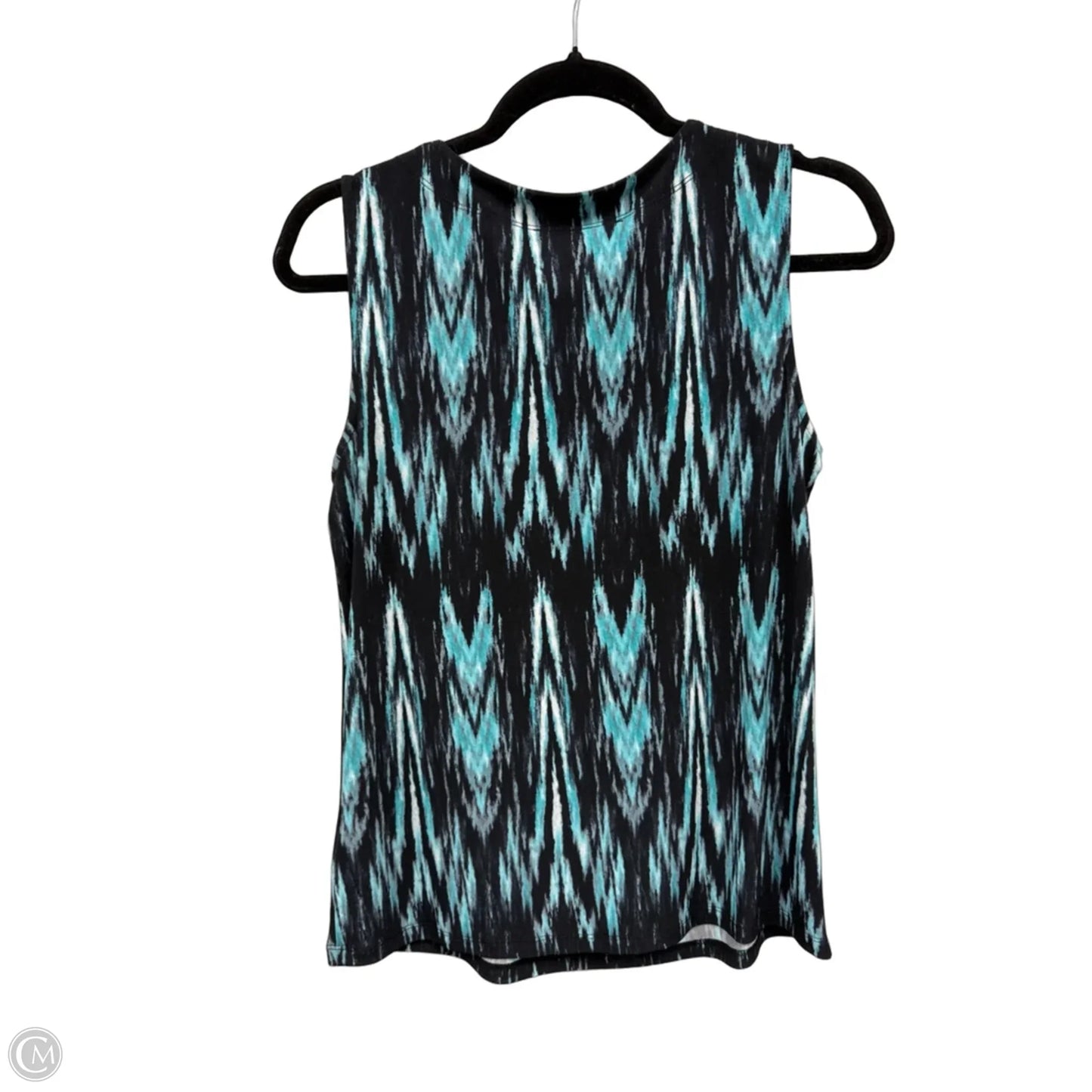 Top Sleeveless By Kasper In Black & Blue, Size: S