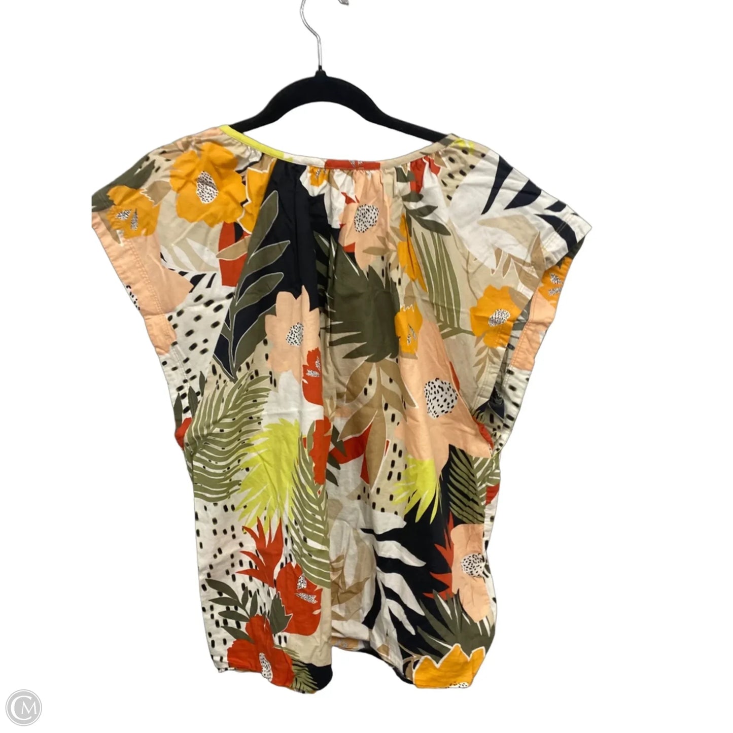 Top Short Sleeve By Loft In Floral Print, Size: Xl