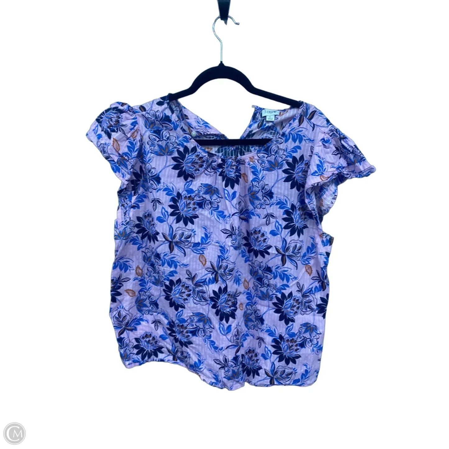 Top Short Sleeve By J. Crew In Floral Print, Size: L