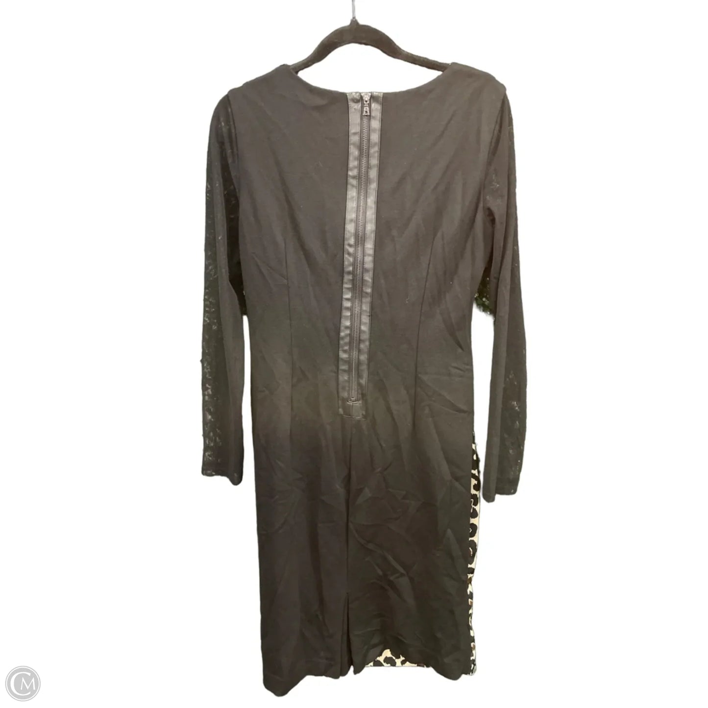 Dress Casual Midi By Anne Klein In Black & Brown, Size: 12