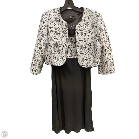Dress Set 2pc By R And M Richards In Black & White, Size: 14