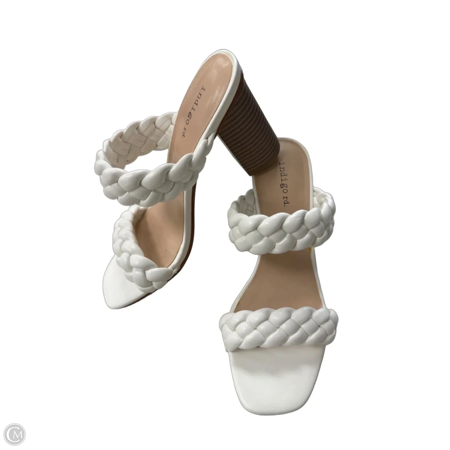 Sandals Heels Block By Indigo In White, Size: 6