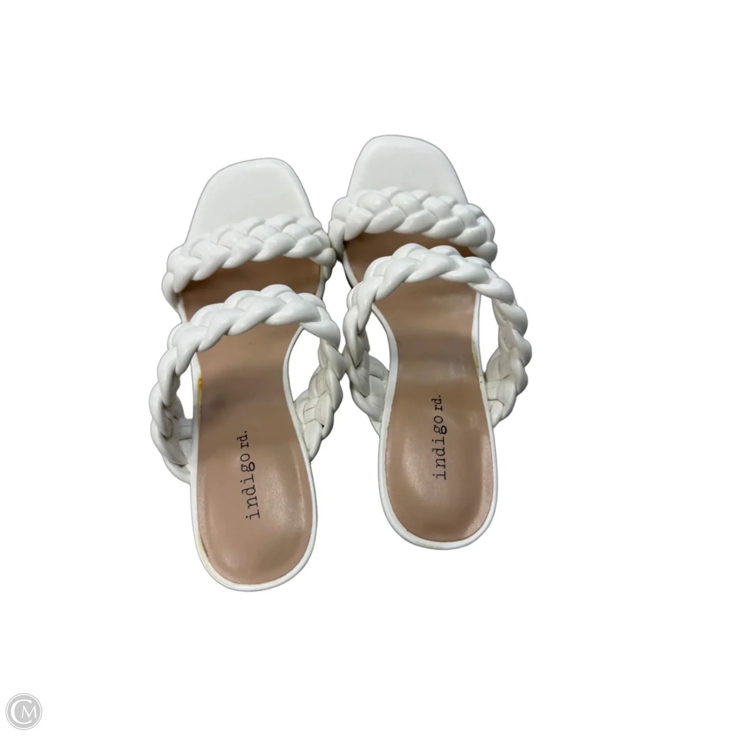 Sandals Heels Block By Indigo In White, Size: 6