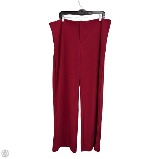 Pants Wide Leg By Fashion Nova In Red, Size: 2x