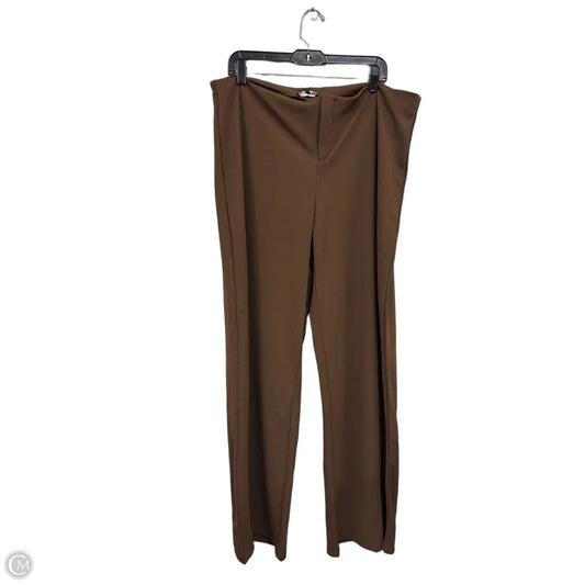 Pants Wide Leg By Fashion Nova In Brown, Size: 2x