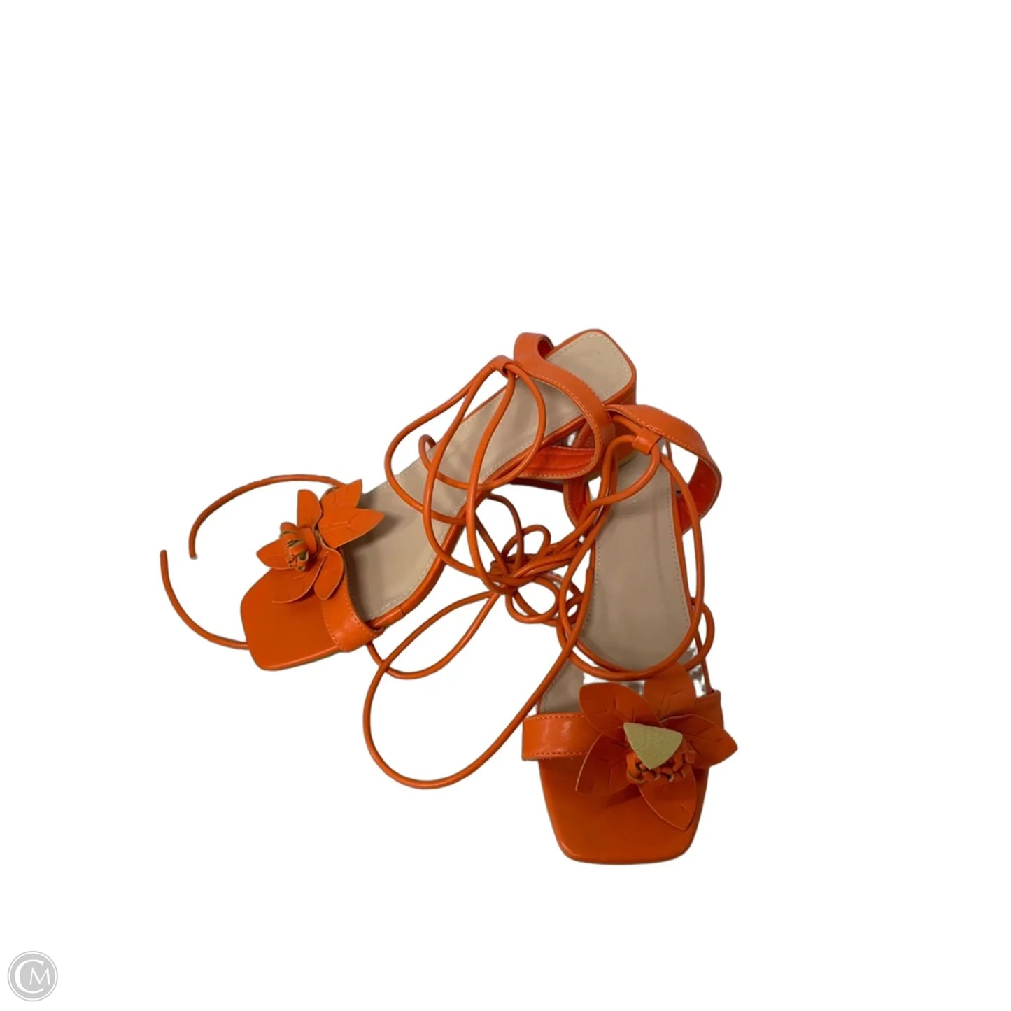Shoes Heels Block By Clothes Mentor In Orange, Size: 11