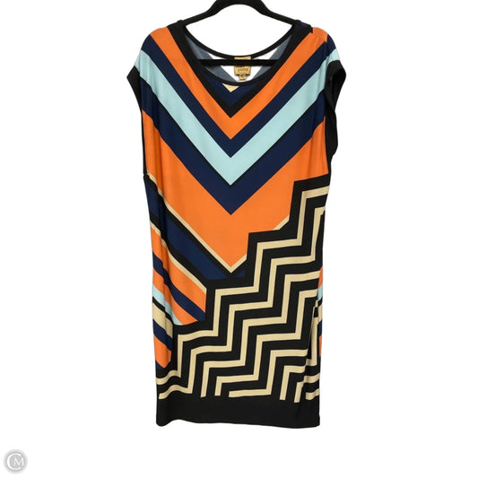 Dress Casual Midi By Kasper In Striped Pattern, Size: Xl