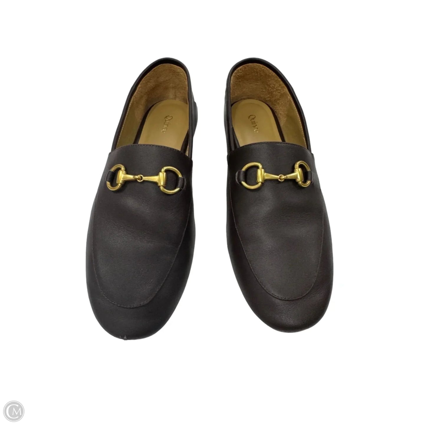 Shoes Flats By Quince In Brown & Gold, Size: 8