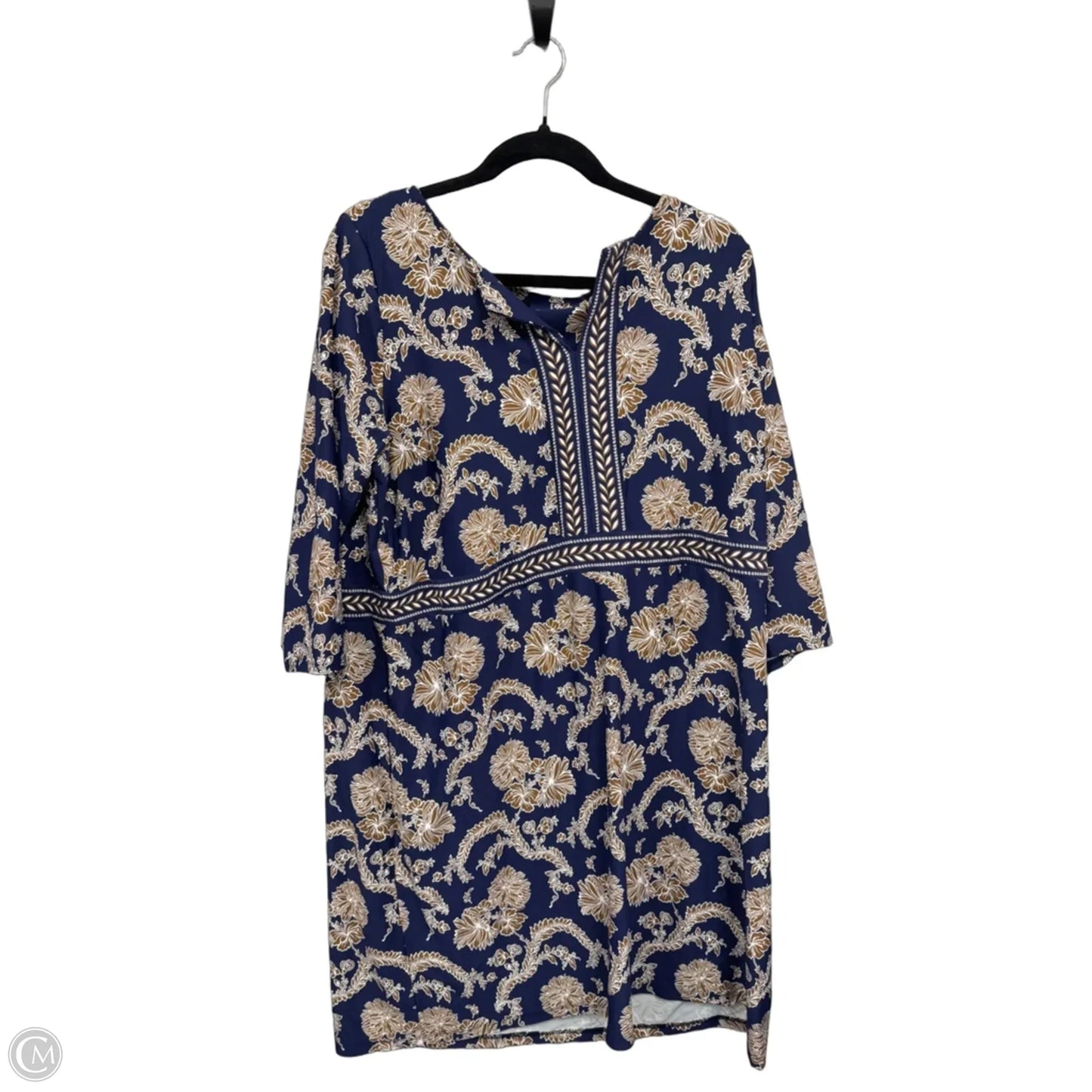 Dress Casual Short By Talbots In Blue & Brown, Size: 18