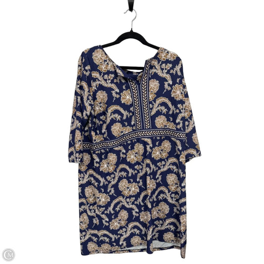 Dress Casual Short By Talbots In Blue & Brown, Size: 18