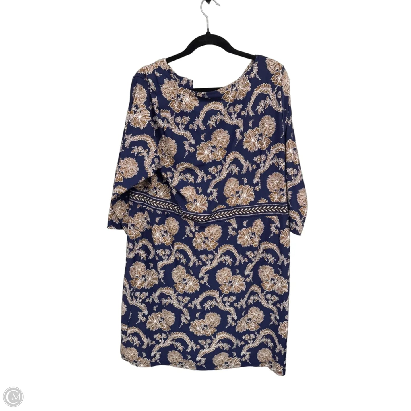 Dress Casual Short By Talbots In Blue & Brown, Size: 18