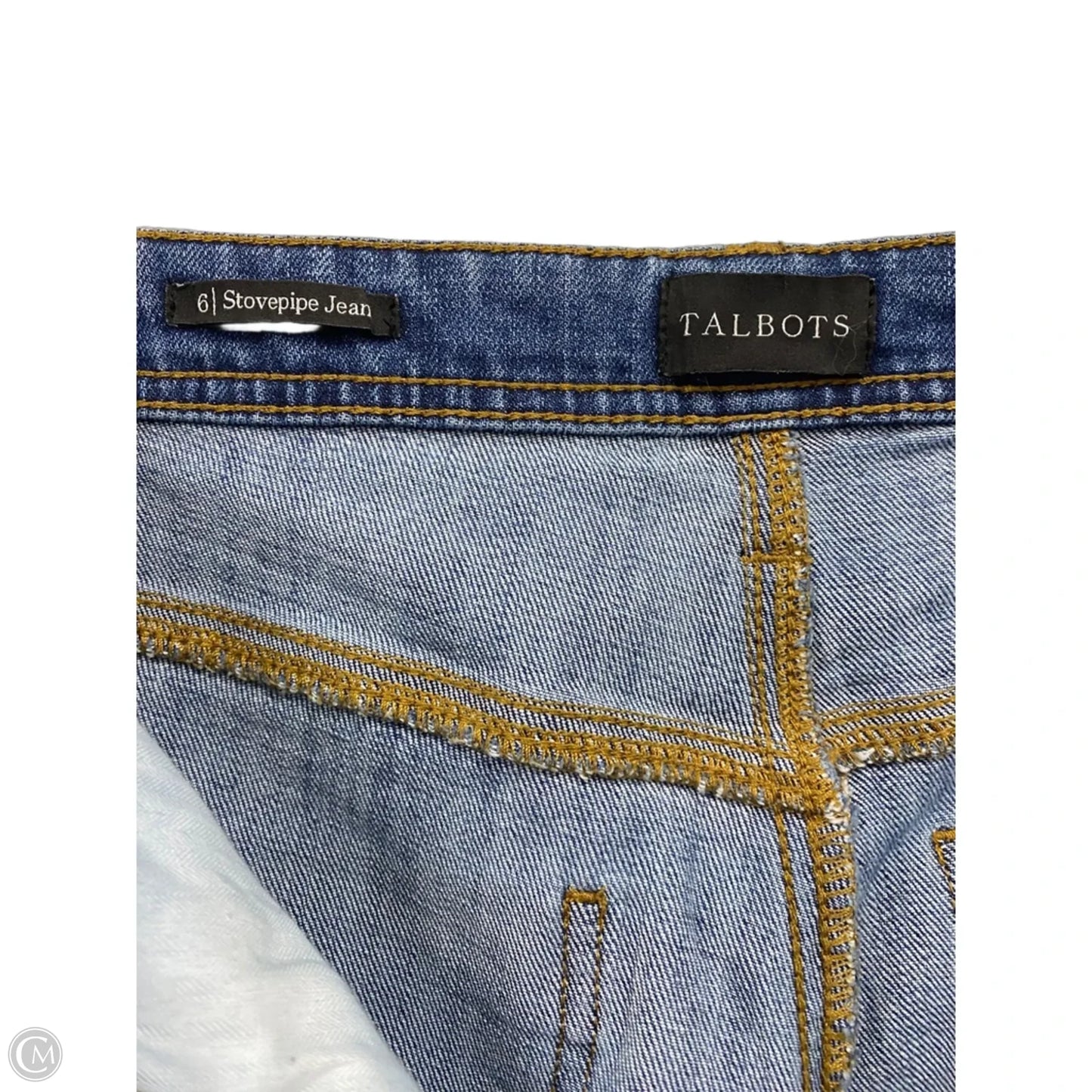 Jeans Straight By Talbots In Blue Denim, Size: 6