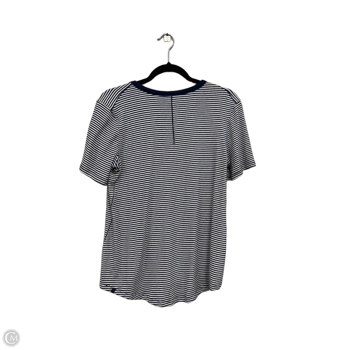 Top Short Sleeve By Lululemon In Blue & White, Size: 14