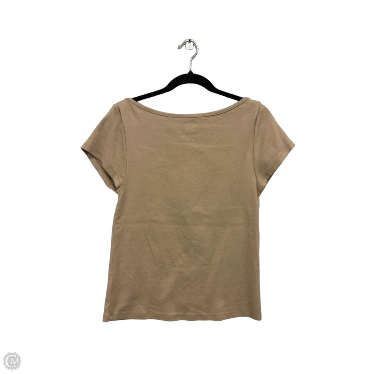 Top Short Sleeve Basic By Old Navy In Tan, Size: L