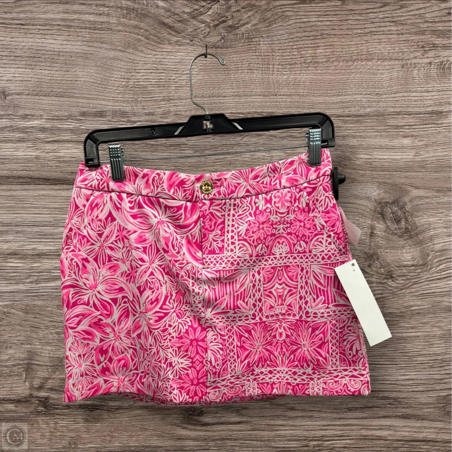 Skort Designer By Lilly Pulitzer In Pink & White, Size: 0