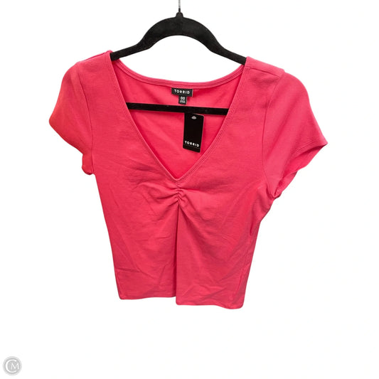 Top Short Sleeve By Torrid In Pink, Size: M