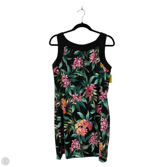 Dress Casual Short By Ab Studio In Tropical Print, Size: 14