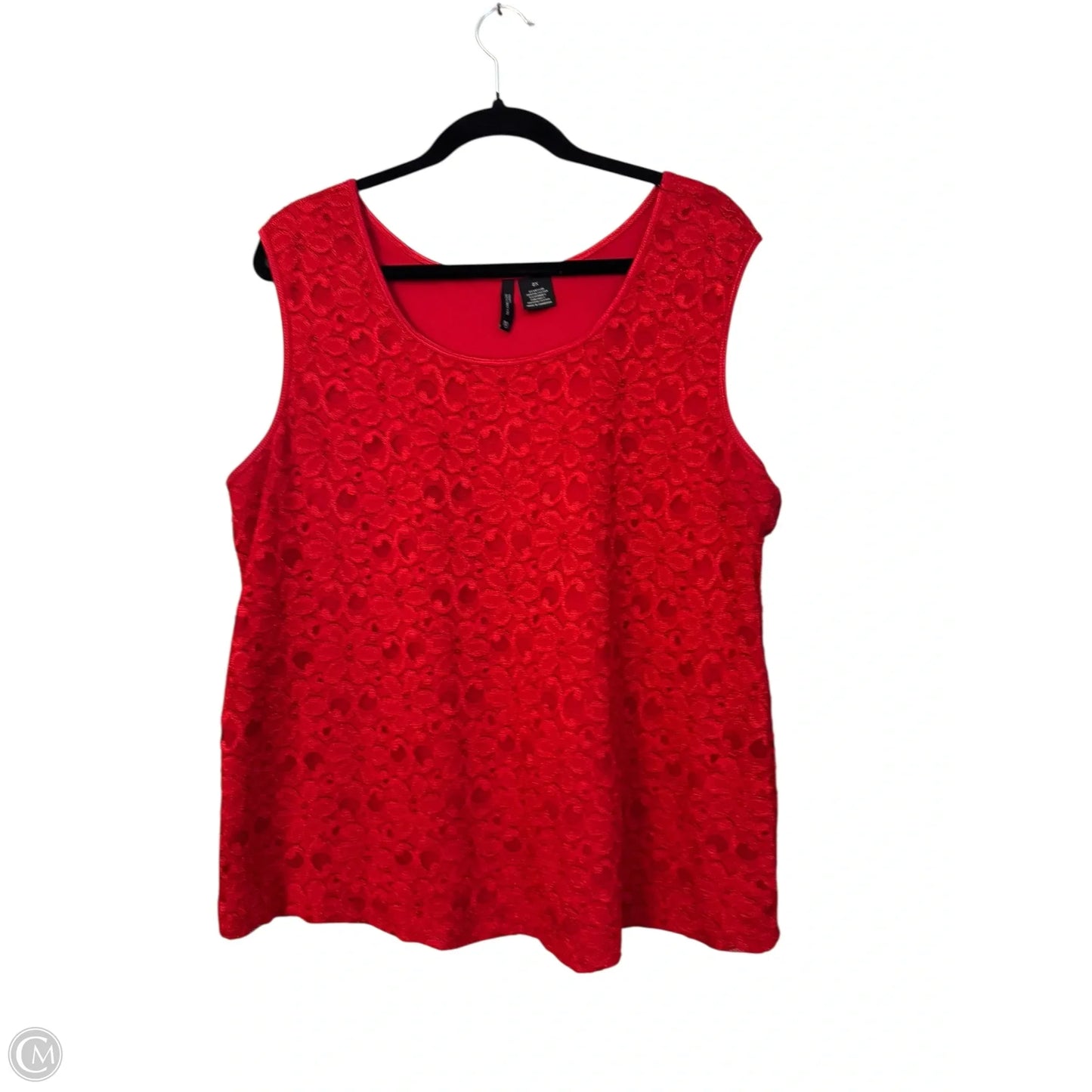 Top Sleeveless By New Directions In Red, Size: 2x
