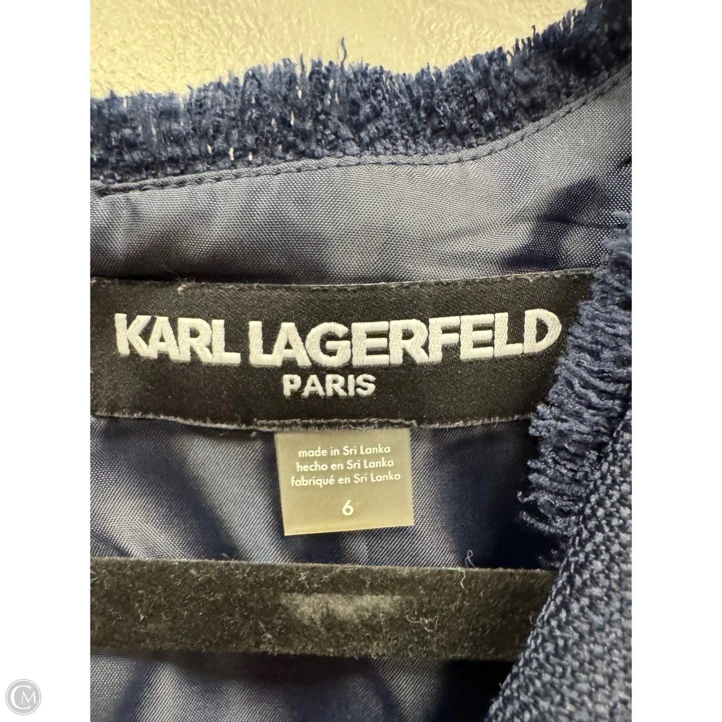 Dress Designer By Karl Lagerfeld In Navy, Size: 6