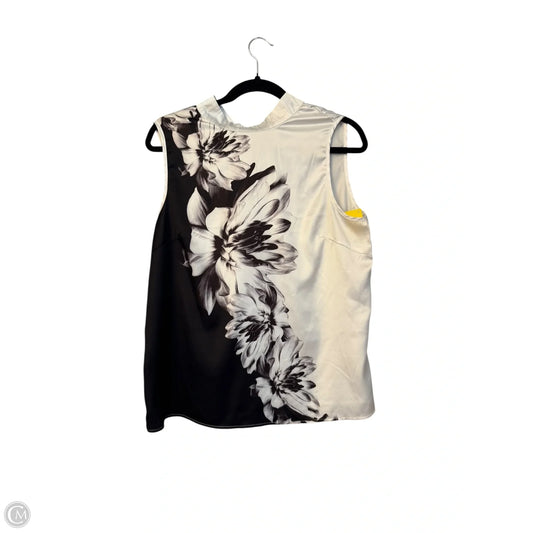 Blouse Sleeveless By Clothes Mentor In Black & White, Size: L