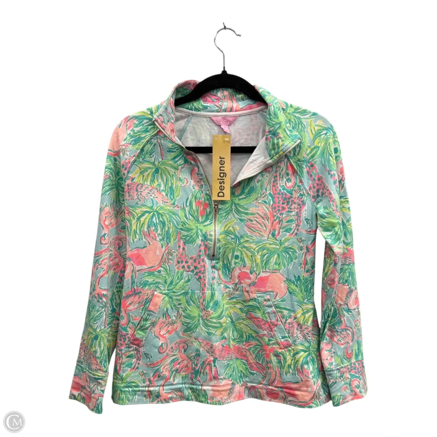 Jacket Designer By Lilly Pulitzer In Green & Pink, Size: S