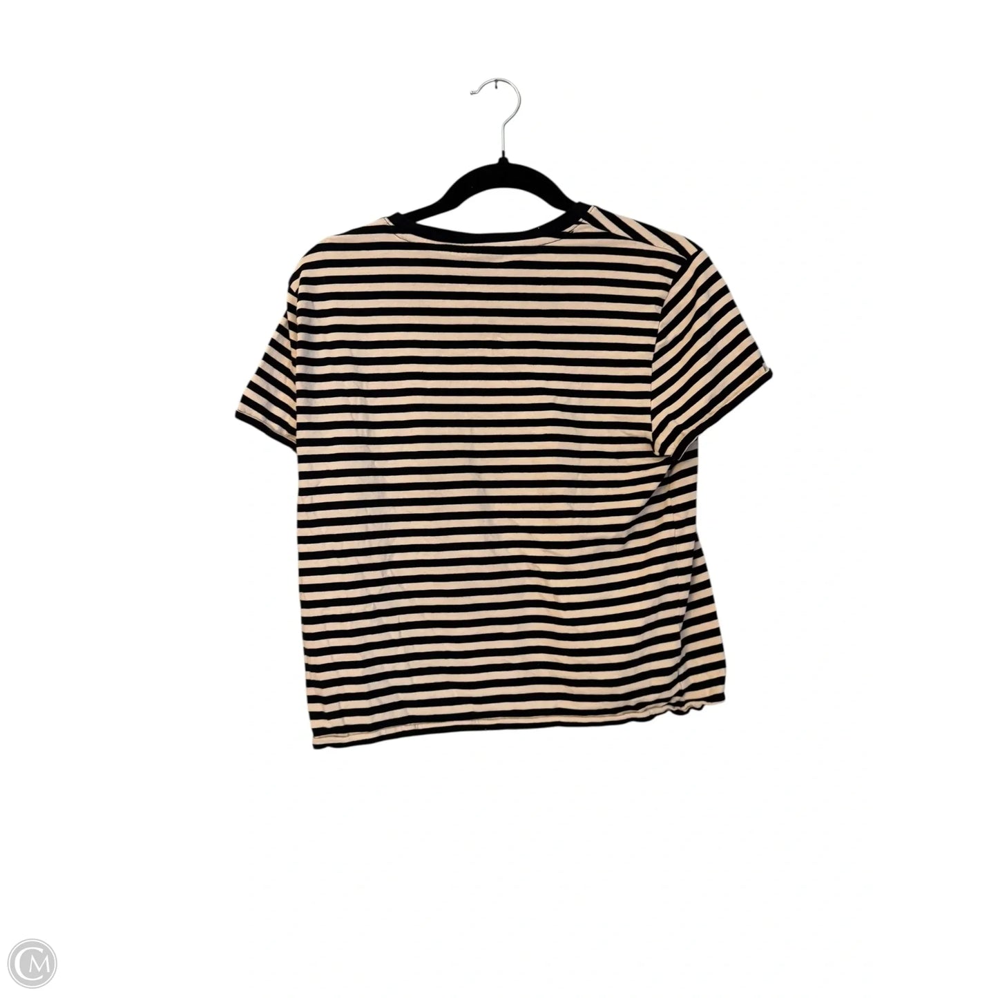 Top Short Sleeve By Everlane In Striped Pattern, Size: M