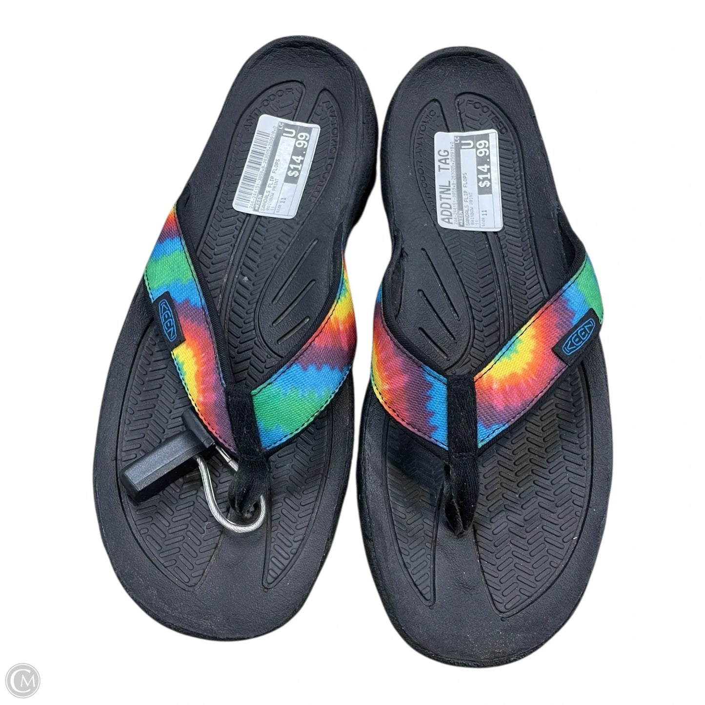Sandals Flip Flops By Keen In Rainbow Print, Size: 11